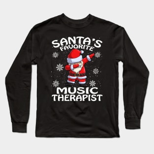 Santas Favorite Music Therapist Christmas Long Sleeve T-Shirt